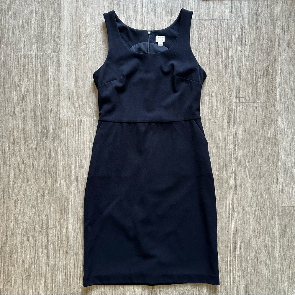 A New Day Sleeveless Workwear Dress in Navy Blue